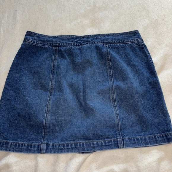 Guess Denim Jean Mini Skirt Button Down Front Pockets Sz29(8) Bohemian Festival - Picture 4 of 7